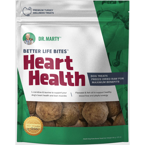 Dr. Marty Freeze Dried Raw Dog Treats Better Life Bites Heart Health