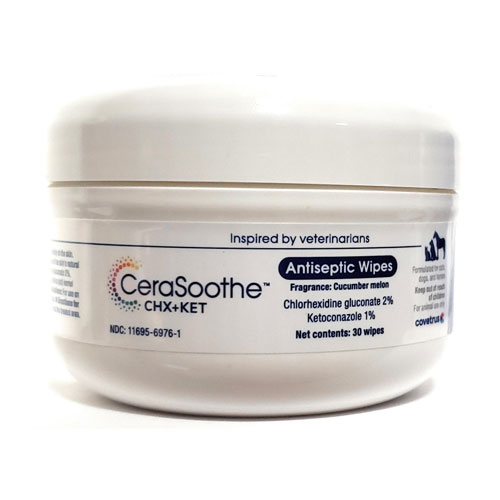 CeraSoothe CHX KET Antiseptic Wipes Heartland Vet Supply