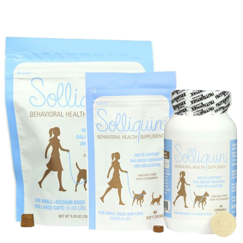 Solliquin Behavior Supplement for Dogs chewable Tablets to Help Promote and Maintain Healthy Calm and Relaxed Behavior 