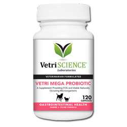 Vetri-Mega Probiotic for Dogs and Cats - 120 Capsules