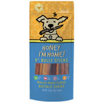 Honey Coated Buffalo Bully Sticks – 6" Natural Dog Chews