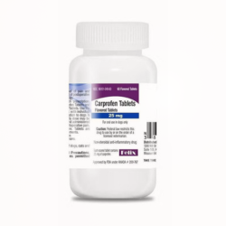 Bottle of Carprofen Soft Chewable Tablets for Dogs – pain and inflammation support