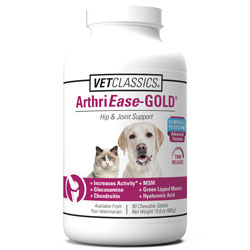 ArthriEase-Gold Hip & Joint Support Chewable Tablets for Dogs and Cats