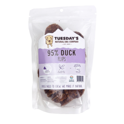 Tuesday’s Natural Dog Company 95% Duck Flips – Soft, High-Protein Dog Treats