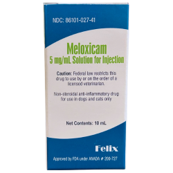 Meloxicam 5mg/mL Injection Bottle for Dogs and Cats – NSAID Pain Relief