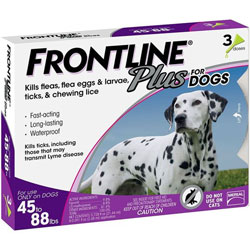Frontline Plus for Dogs 45-88 lbs.