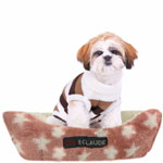 Otis & Claude Coral Velvet Pet Bed