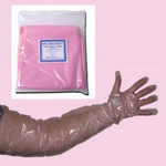 Pink NON STERILE Shoulder Length Glove - PINK