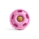 Pink Pupsicle treat dispensing toy for dogs – refillable, dishwasher-safe, enrichment toy